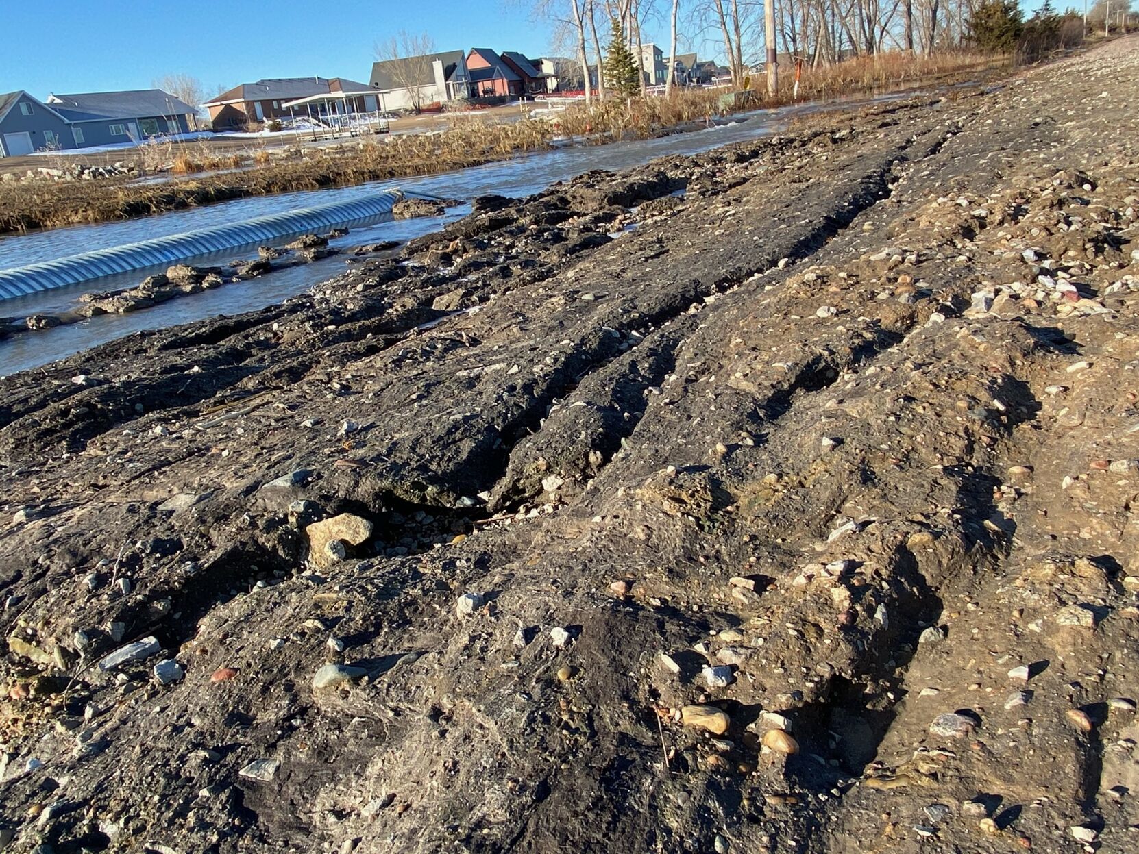Road south of Schuyler cleared of mud
